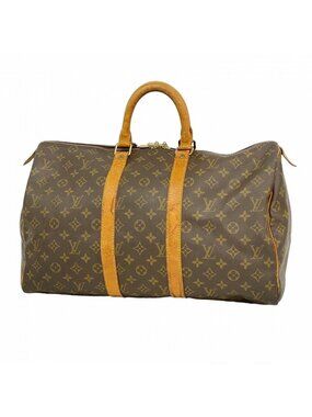 Louis Vuitton Boston Bag Monogram Keepall 45 Brown